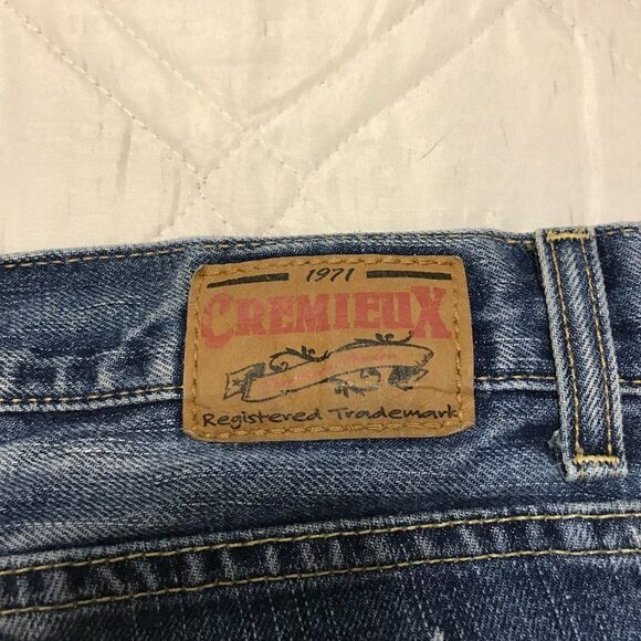 Distressed Cremieux Straight‎ blue jeans 34X28 - Picture 4 of 5